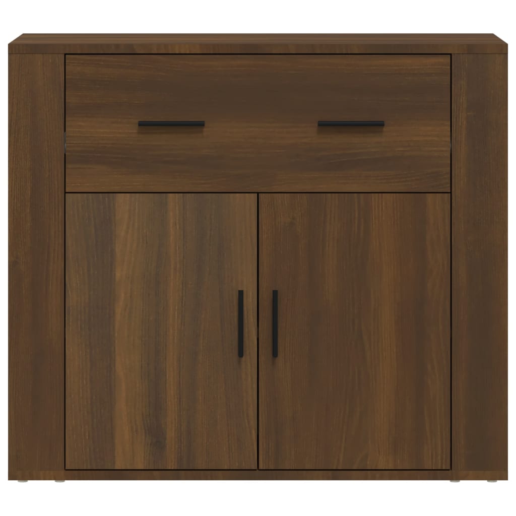 Sideboard Braun Eichen-Optik 80x33x70 cm Holzwerkstoff